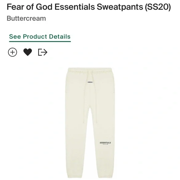 Fear of God Pants Fear Of God Essentials Sweatpants Ss2
